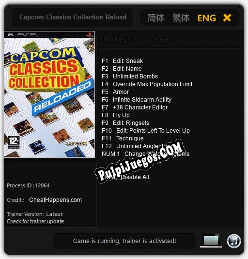 Entrenador liberado a Capcom Classics Collection Reloaded [v1.0.6]