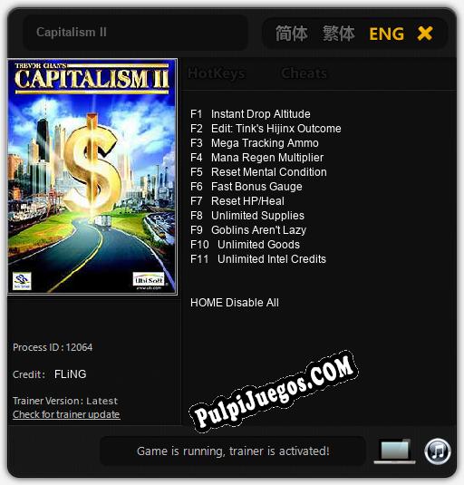 Entrenador liberado a Capitalism II [v1.0.8]