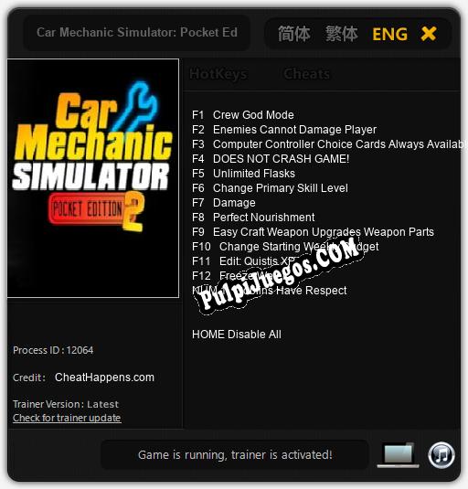 Car Mechanic Simulator: Pocket Edition 2: Treinador (V1.0.64)