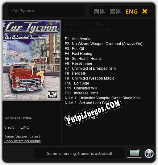 Car Tycoon: Cheats, Trainer +14 [FLiNG]