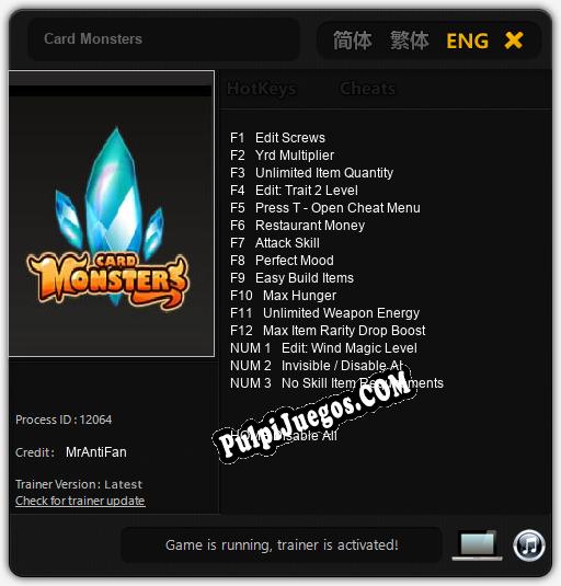 Entrenador liberado a Card Monsters [v1.0.7]