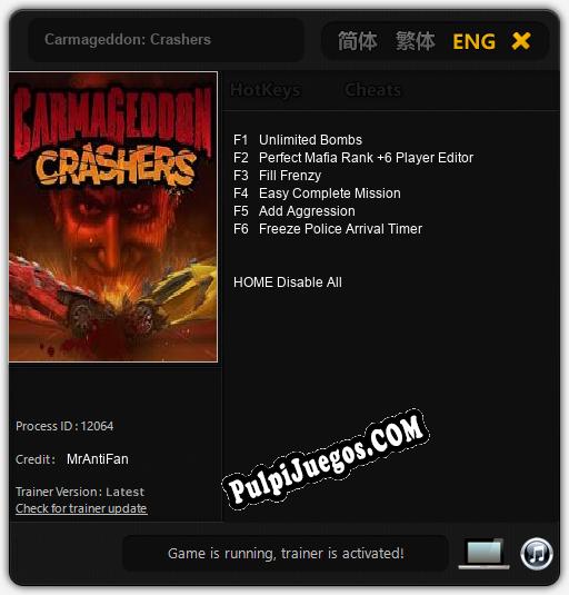 Entrenador liberado a Carmageddon: Crashers [v1.0.8]