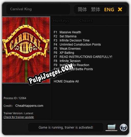 Carnival King: Cheats, Trainer +10 [CheatHappens.com]