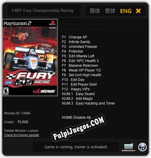 CART Fury Championship Racing: Cheats, Trainer +15 [FLiNG]