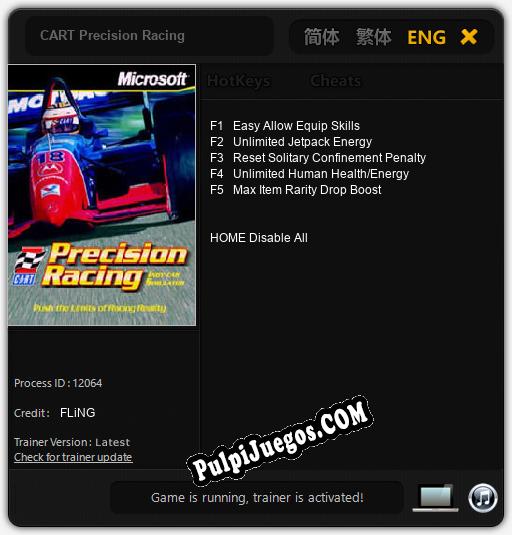 Entrenador liberado a CART Precision Racing [v1.0.4]