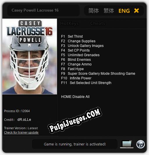 Entrenador liberado a Casey Powell Lacrosse 16 [v1.0.1]