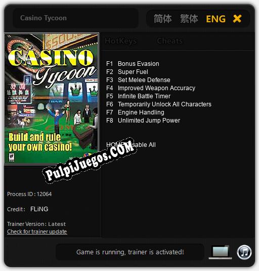 Casino Tycoon: Trainer +8 [v1.1]