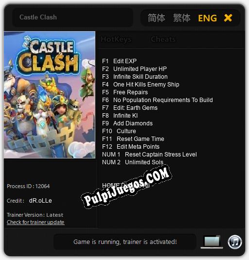 Castle Clash: Trainer +14 [v1.1]