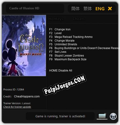 Castle of Illusion HD: Trainer +9 [v1.2]