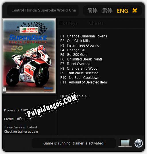 Castrol Honda Superbike World Champions: Trainer +11 [v1.1]