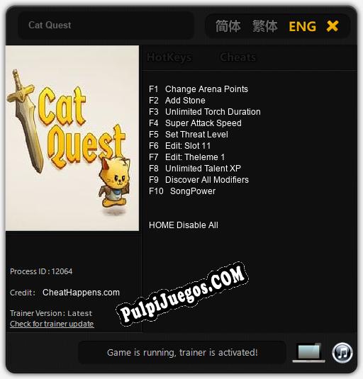 Cat Quest: Treinador (V1.0.17)