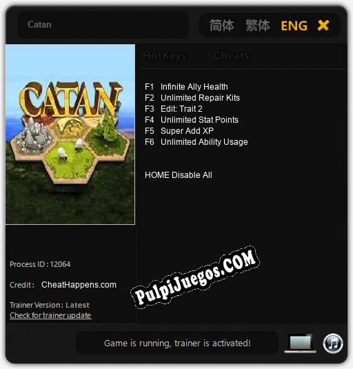 Catan: Trainer +6 [v1.4]