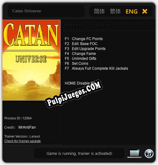 Catan Universe: Treinador (V1.0.78)