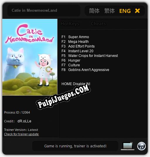 Catie in MeowmeowLand: Cheats, Trainer +8 [dR.oLLe]