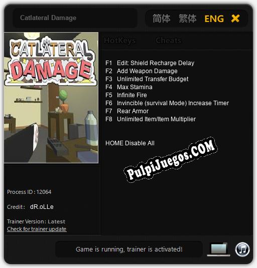 Catlateral Damage: Cheats, Trainer +8 [dR.oLLe]