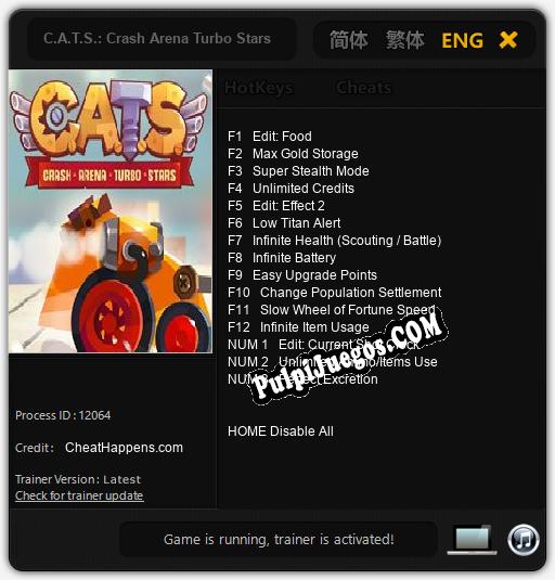 C.A.T.S.: Crash Arena Turbo Stars: Treinador (V1.0.29)