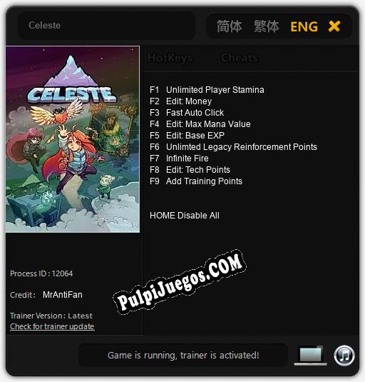 Celeste: Treinador (V1.0.3)