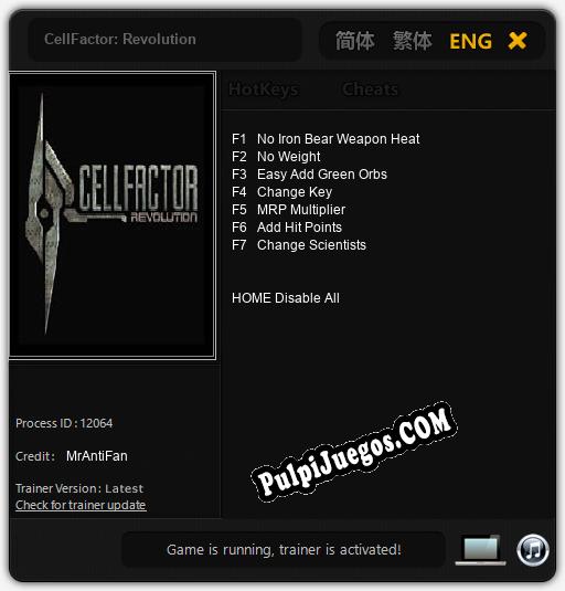 CellFactor: Revolution: Trainer +7 [v1.4]