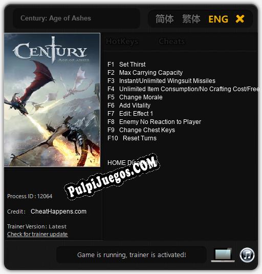 Century: Age of Ashes: Treinador (V1.0.41)