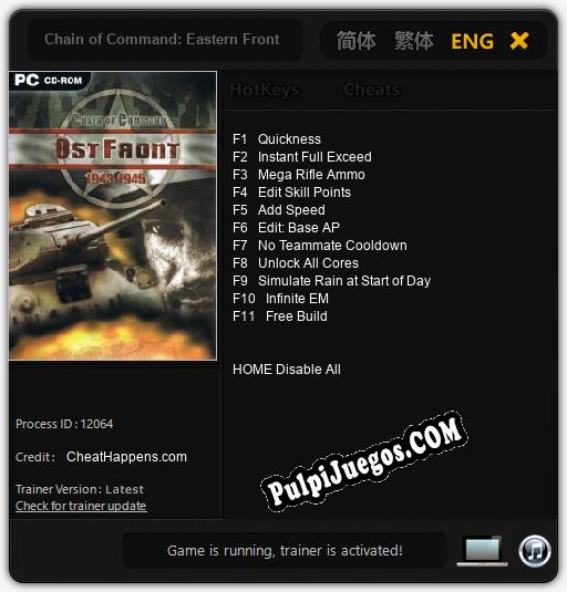 Chain of Command: Eastern Front: Trainer +11 [v1.6]