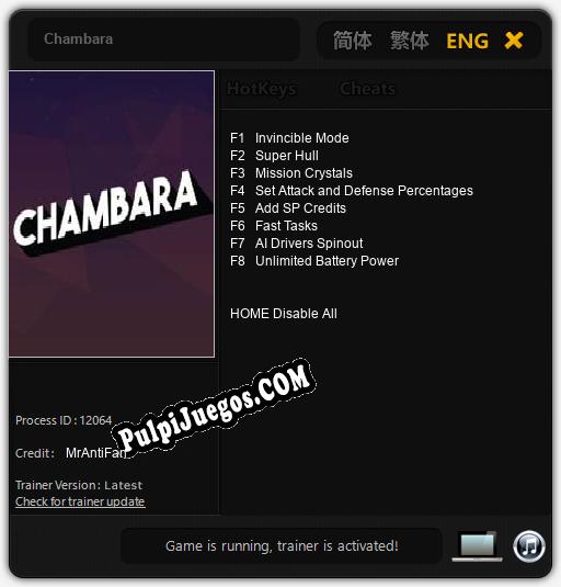 Chambara: Cheats, Trainer +8 [MrAntiFan]