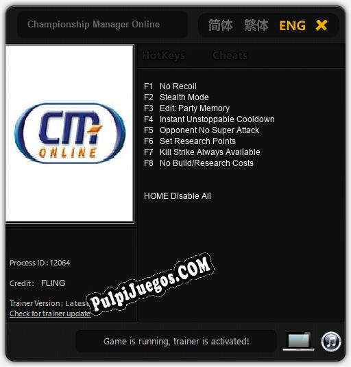 Championship Manager Online: Treinador (V1.0.47)