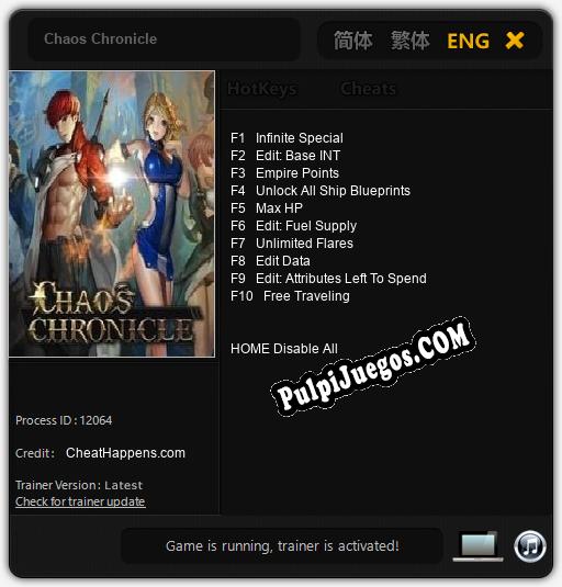 Entrenador liberado a Chaos Chronicle [v1.0.4]