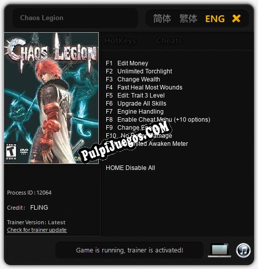 Chaos Legion: Trainer +11 [v1.4]