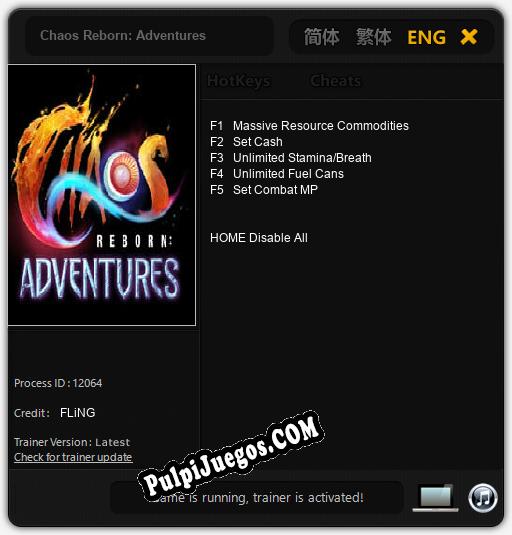 Chaos Reborn: Adventures: Cheats, Trainer +5 [FLiNG]