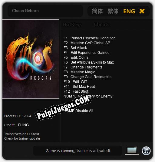 Chaos Reborn: Treinador (V1.0.99)