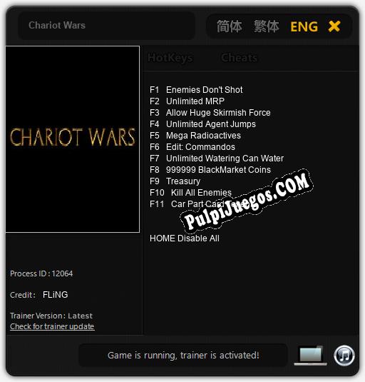 Chariot Wars: Cheats, Trainer +11 [FLiNG]