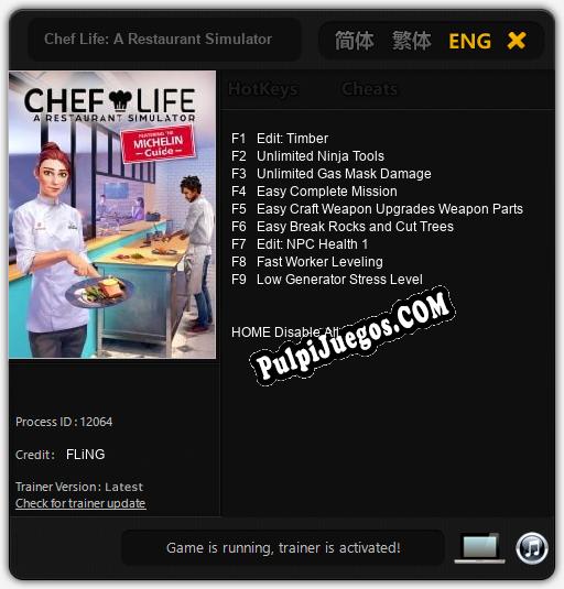 Chef Life: A Restaurant Simulator: Treinador (V1.0.61)