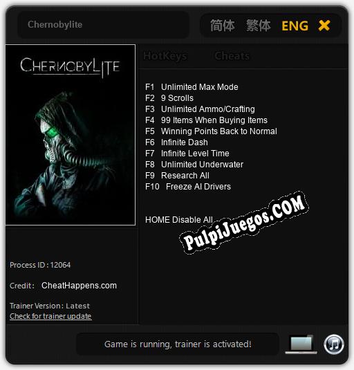 Entrenador liberado a Chernobylite [v1.0.3]