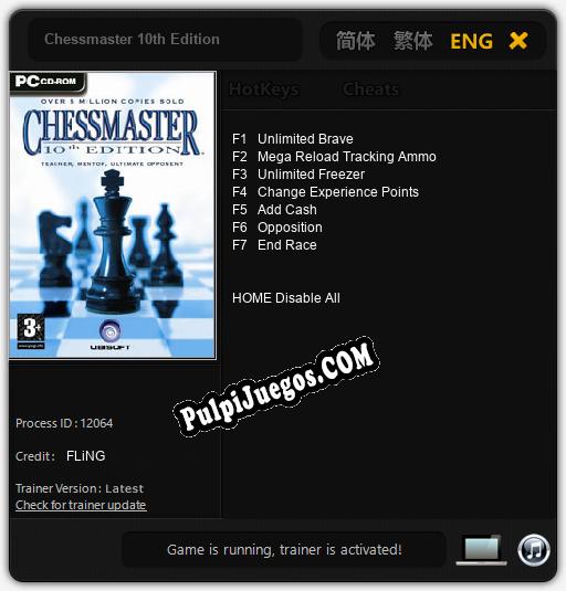 Chessmaster 10th Edition: Cheats, Trainer +7 [FLiNG]