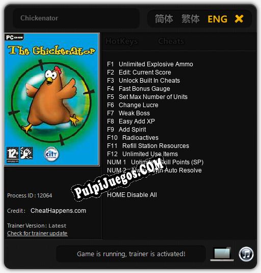 Entrenador liberado a Chickenator [v1.0.3]