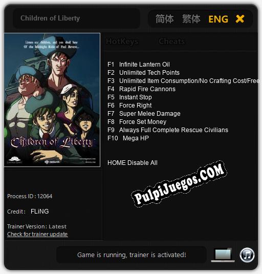 Entrenador liberado a Children of Liberty [v1.0.3]