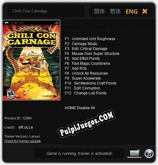 Chili Con Carnage: Treinador (V1.0.18)