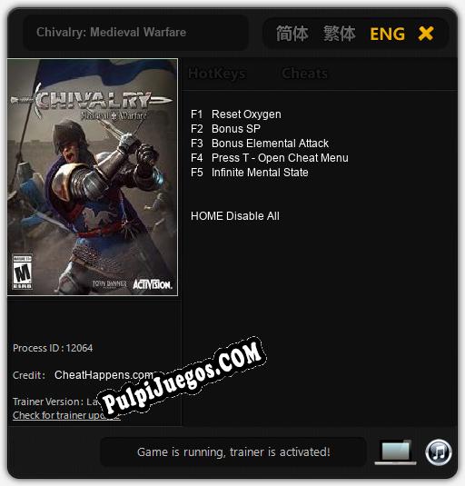 Chivalry: Medieval Warfare: Cheats, Trainer +5 [CheatHappens.com]