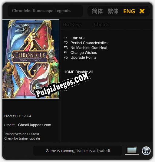 Chronicle: Runescape Legends: Trainer +5 [v1.5]