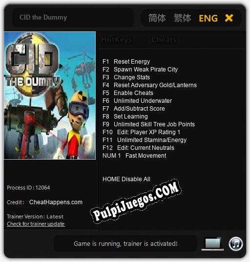 CID the Dummy: Cheats, Trainer +13 [CheatHappens.com]