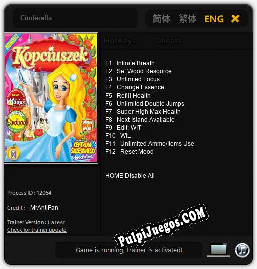 Cinderella: Cheats, Trainer +12 [MrAntiFan]