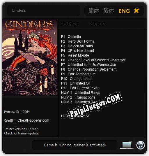 Cinders: Cheats, Trainer +15 [CheatHappens.com]