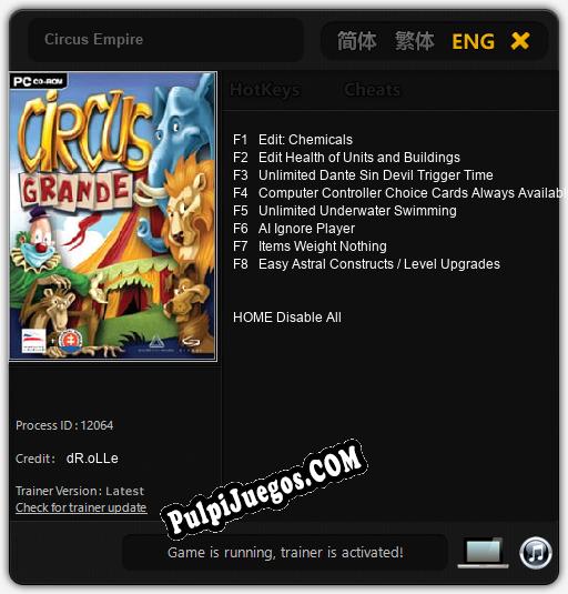 Entrenador liberado a Circus Empire [v1.0.9]