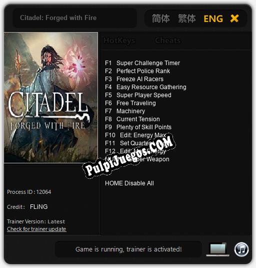 Citadel: Forged with Fire: Cheats, Trainer +13 [FLiNG]