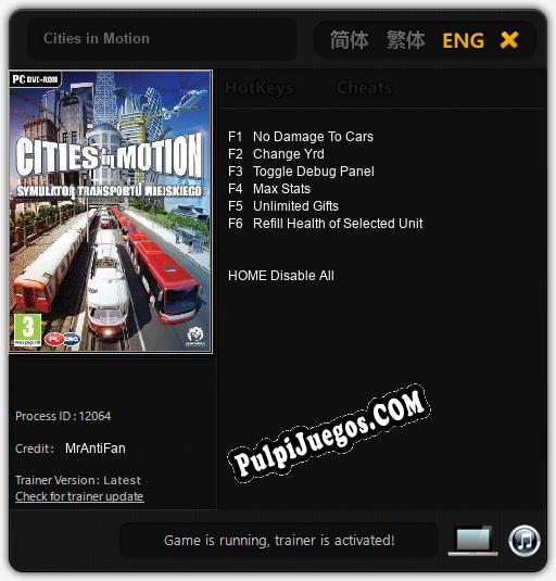 Cities in Motion: Trainer +6 [v1.5]