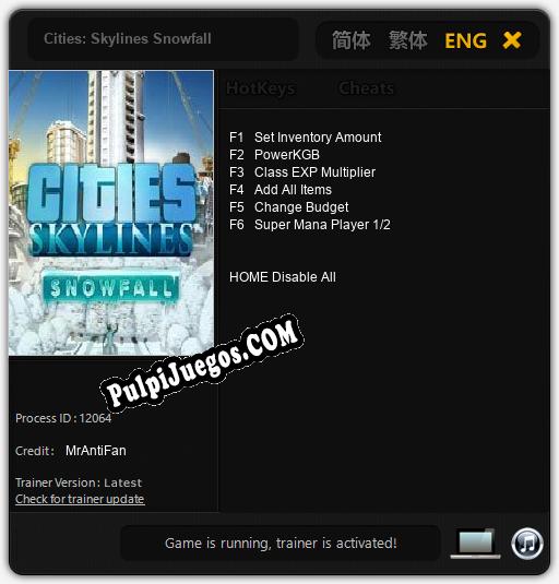 Entrenador liberado a Cities: Skylines Snowfall [v1.0.2]