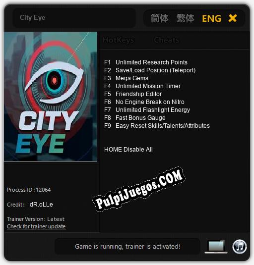 Entrenador liberado a City Eye [v1.0.8]