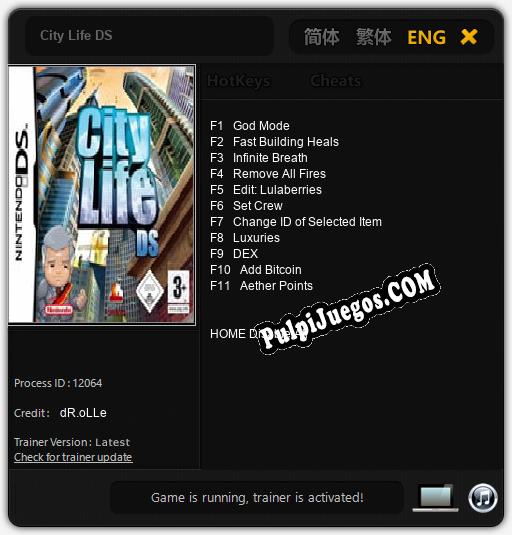 Entrenador liberado a City Life DS [v1.0.8]