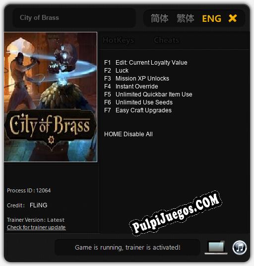 City of Brass: Treinador (V1.0.96)