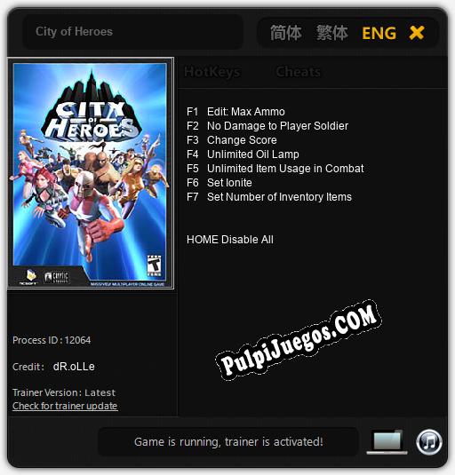 Entrenador liberado a City of Heroes [v1.0.3]